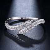 Women's Leaf Zircon Bracelet Plant Large Flower Jewelry