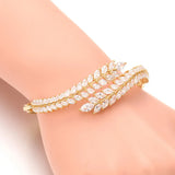 Women's Leaf Zircon Bracelet Plant Large Flower Jewelry