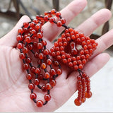 Women's Agate Sweater Chain Long Necklace Spring Jewelry Necklace