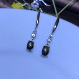 Starlight Gemstone Ear Hooks 925 Silver Birthday Gift