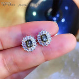 Starlight Gemstone Ear Hooks in 925 Silver - Birthday Gift