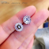 Starlight Gemstone Ear Hooks in 925 Silver - Birthday Gift