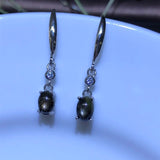 Starlight Gemstone Ear Hooks 925 Silver Birthday Gift