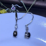 Starlight Gemstone Ear Hooks 925 Silver Birthday Gift