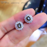 Starlight Gemstone Ear Hooks in 925 Silver - Birthday Gift