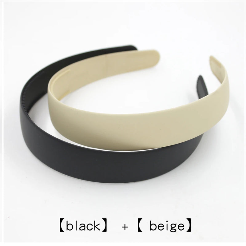 Matte Plastic Wide Edge Hair Clip Non Slip Headband Adult Hair Accessories