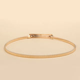 Women's Slim Waistband Decorative Dress with Rectangular Buckle Waist Chain
