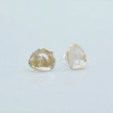 Baroque Pearl 925 Silver Stud Earrings Natural White Freshwater Pearl