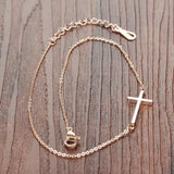 Women's Titanium Steel Anklet Cross Design