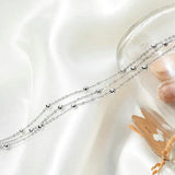 Women's Titanium Steel Anklet Round Bead O-Shaped Anklet