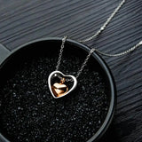 Titanium Steel Double Love Heart Pendant for Pet Ashes