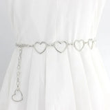 Metal Heart Chain Waist Belt for Women Hip-Hop Jeans Accessories