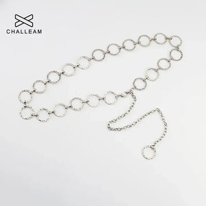 Metal Heart Chain Waist Belt for Women Hip-Hop Jeans Accessories