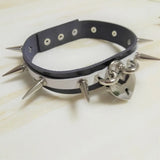 Women Sexy Lolita Punk Choker Goth Heart LOCK Rivet Harajuku Leather Necklace
