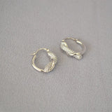 Zircon Inlay Hoop Earrings for Feast