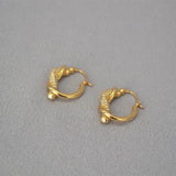 Zircon Inlay Hoop Earrings for Feast