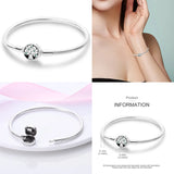 925 Silver Heart Key Lock Bracelet High Party Birthday Gift