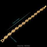 12mm Filled Plated Double Love Heart Bracelets/Bangles Jewelry