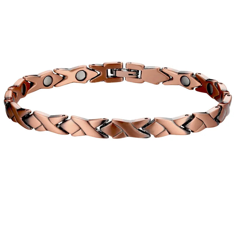 Womens Copper Magnetic Therapy Bracelet for Arthritis Pain Relief