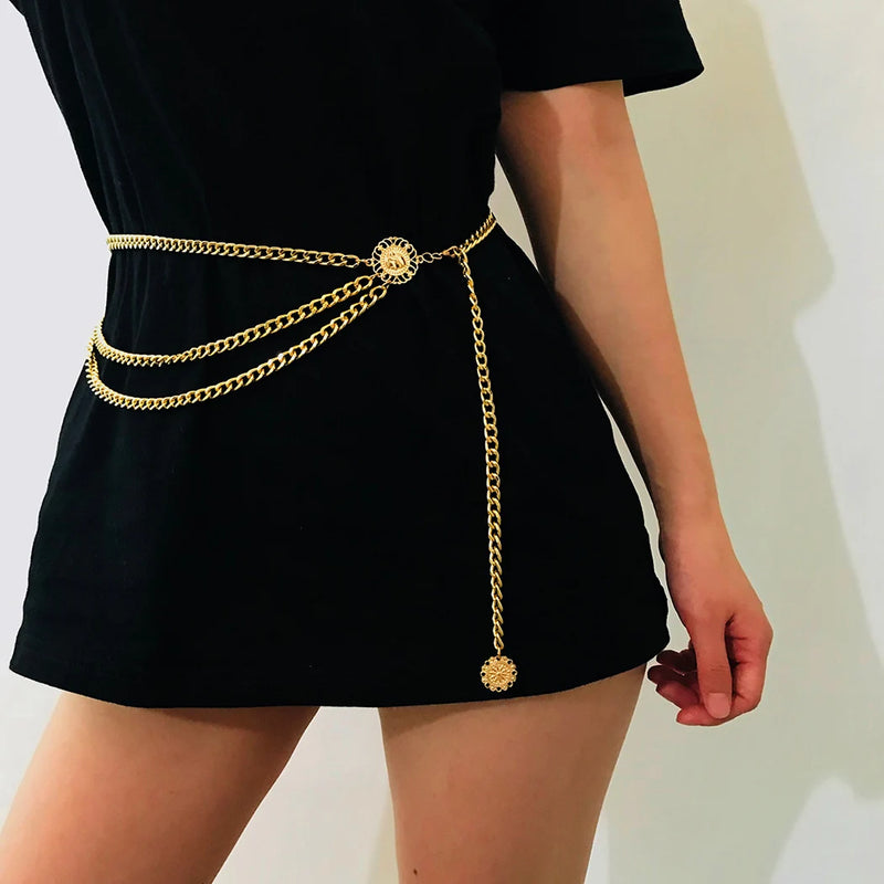 Retro Skinny Waist Belt Chain Body Chain Belly Chain