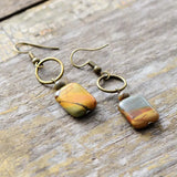 Vintage Natural Stone Boho Dangle Earrings