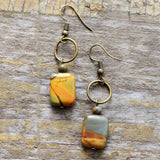 Vintage Natural Stone Boho Dangle Earrings