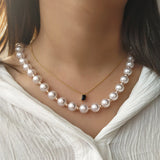 Rose Beaded Pearl Necklace Chain Womens 6/10mm 585 Girls Jewelry Gift