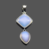 Womens Geometric Pendant Amethyst Turquoise Quartz Stone Pendants