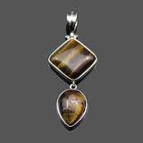 Womens Geometric Pendant Amethyst Turquoise Quartz Stone Pendants