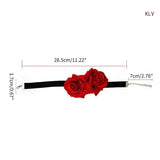 Womens Gothic Choker Necklace Retro-Big Flower Clavicle Chain Punk Collar