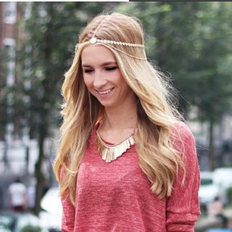 Hot Wedding Party Bridal Headpiece Headband Hair Cuff Head Chain