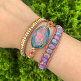 Vintage 3 Strands Wrap Leather Bracelet