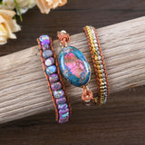 Vintage 3 Strands Wrap Leather Bracelet