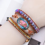 Vintage 3 Strands Wrap Leather Bracelet