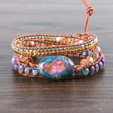 Vintage 3 Strands Wrap Leather Bracelet