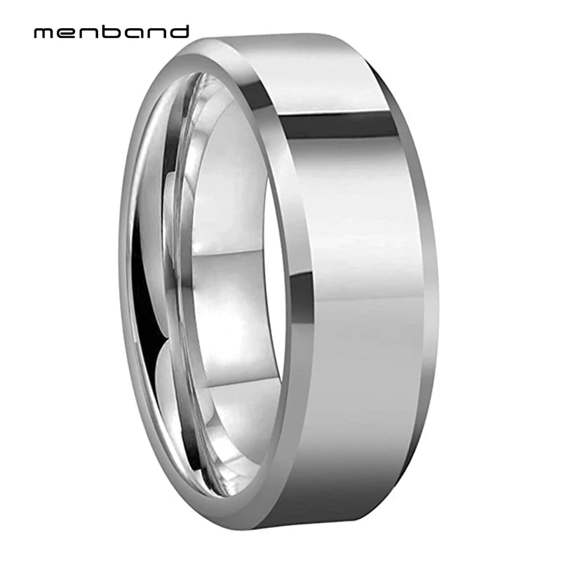 Tungsten Wedding Band High Polished Comfort Fit 6MM 8MM