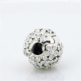 Womens Flower Second Jewelry Production DIY Rosary Bracelet Beads Argent