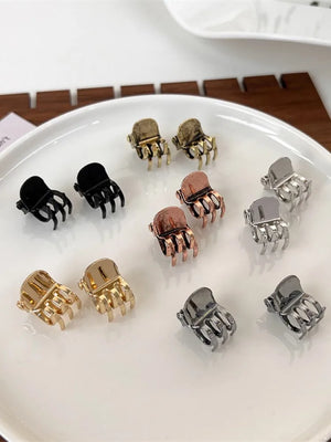 Vintage Metal Small Hair Claws Sweet Mini Bangs Clip Hair Accessories