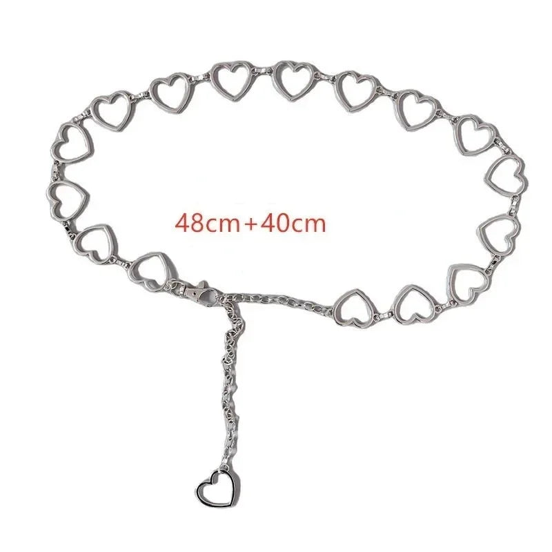 Womens Waistband Pants Classic Chain Love Heart Girdle for Women