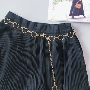 Womens Waistband Pants Classic Chain Love Heart Girdle for Women