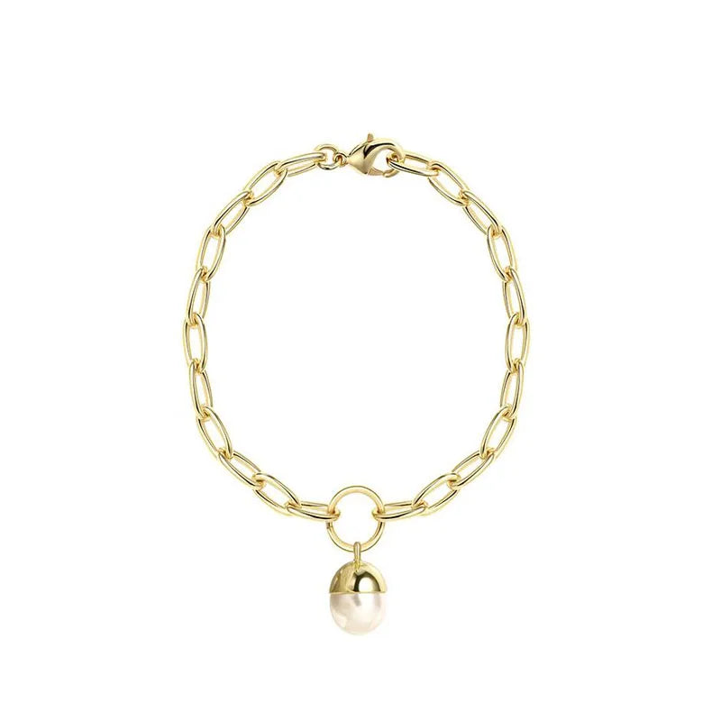 Pearl Pendant Bracelet Exaggerated Chain Lady