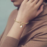 Pearl Pendant Bracelet Exaggerated Chain Lady