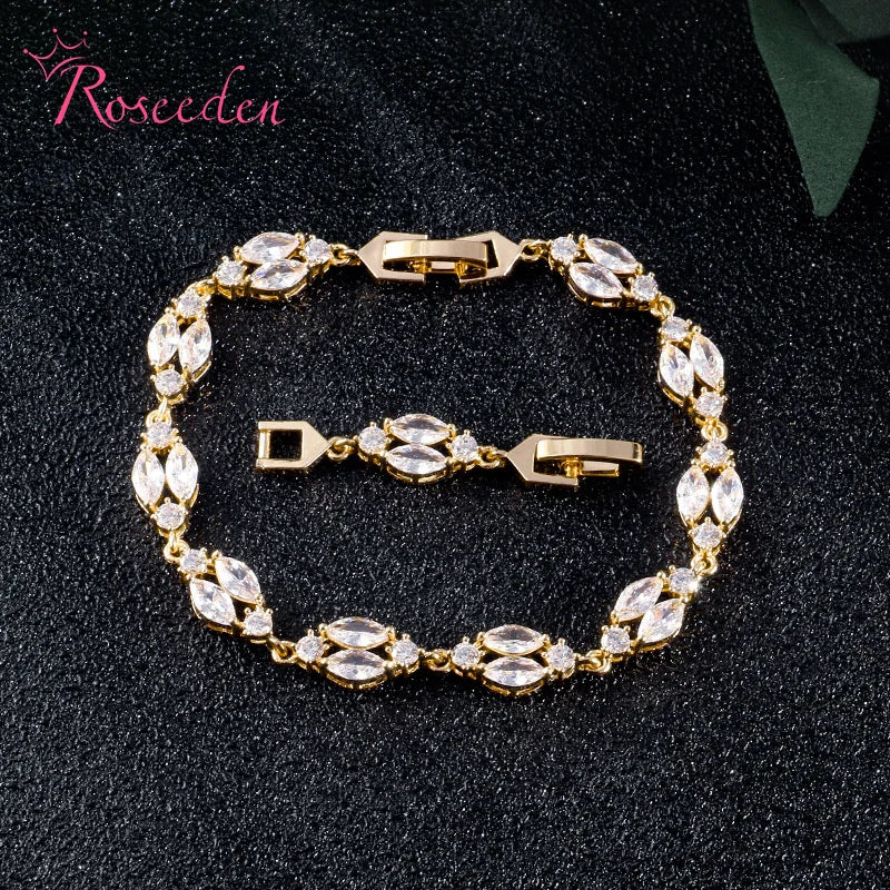 Wommen CZ Adjustable Bling Bracelet RE4712