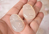 Chinese Handwork Natural Agate Jade Carved RiYu Amulet Pendant