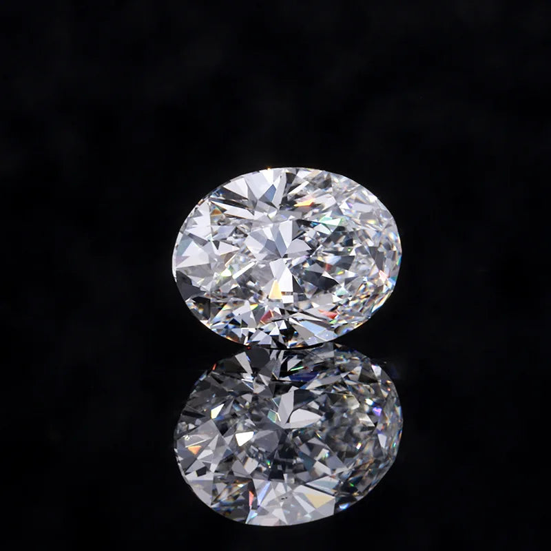 Oval Cut Diamond Test Past D Moissanite Sparkling Loose Moissanite Stone