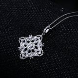 925 Silver Crystal Pendant Necklace Jewelry
