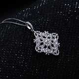 925 Silver Crystal Pendant Necklace Jewelry