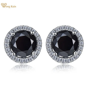 925 Silver 1CT High Carbon Diamond 18K Plated Ear Stud Earrings