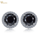 925 Silver 1CT High Carbon Diamond 18K Plated Ear Stud Earrings