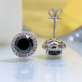 925 Silver 1CT High Carbon Diamond 18K Plated Ear Stud Earrings
